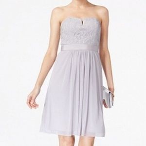 Adrianna Papell Strapless Lace A-Line Dress Sz 6